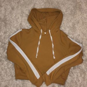 Mustard Yellow Cropped Hoodie!